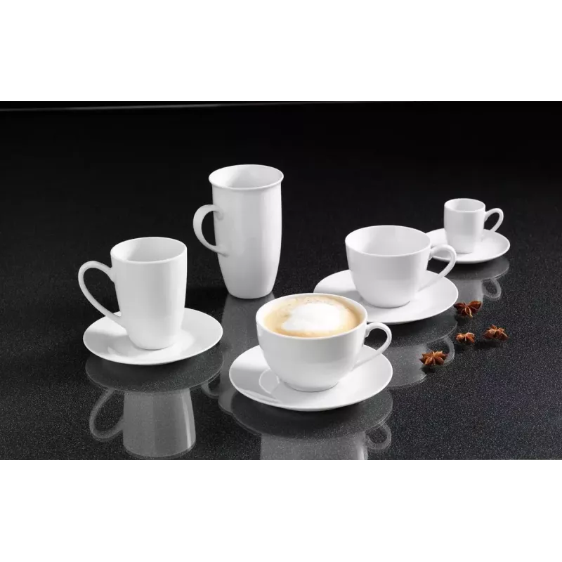 Ritzenhoff & Breker Snap BIANCO tazza da cappuccino in porcellana 0,3 L, set da 4