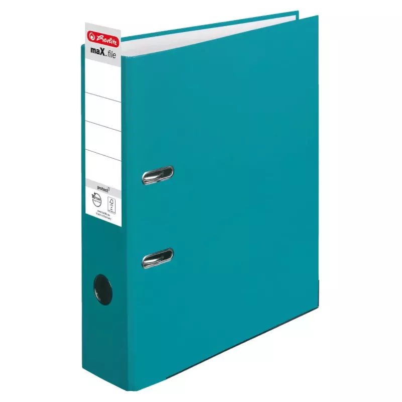 Raccoglitore ad anelli Herlitz maX.file A4 turchese