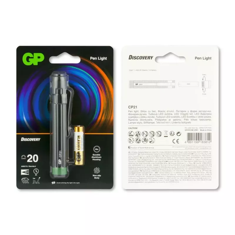 Torcia tascabile GP Batterien CP21 nero