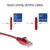 ACT rosso 5 metri LSZH U/UTP CAT6 data center Slimline patch cable con connettori RJ45