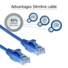 ACT blu 3 metri LSZH U/UTP CAT6 data center Slimline patch cable con connettori RJ45