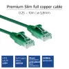 ACT verde 1,5 metri LSZH U/UTP CAT6 Datacenter Slimline patch cable, snagless con connettori RJ45