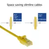 ACT giallo 0,5 metri LSZH U/UTP CAT6 data center Slimline patch cable snagless con connettori RJ45