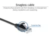 ACT nero 1 metro LSZH U/UTP CAT6 Datacenter Slimline patch cable snagless con connettori RJ45