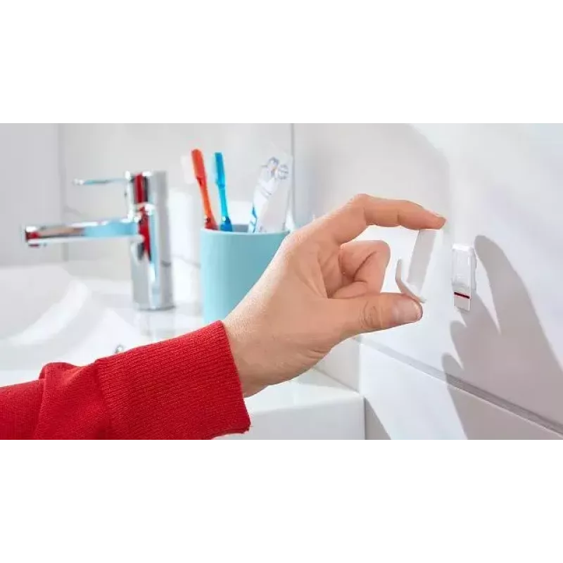 Gancio per asciugamani TESA 57072-00000 per interni bianco 3 pezzi