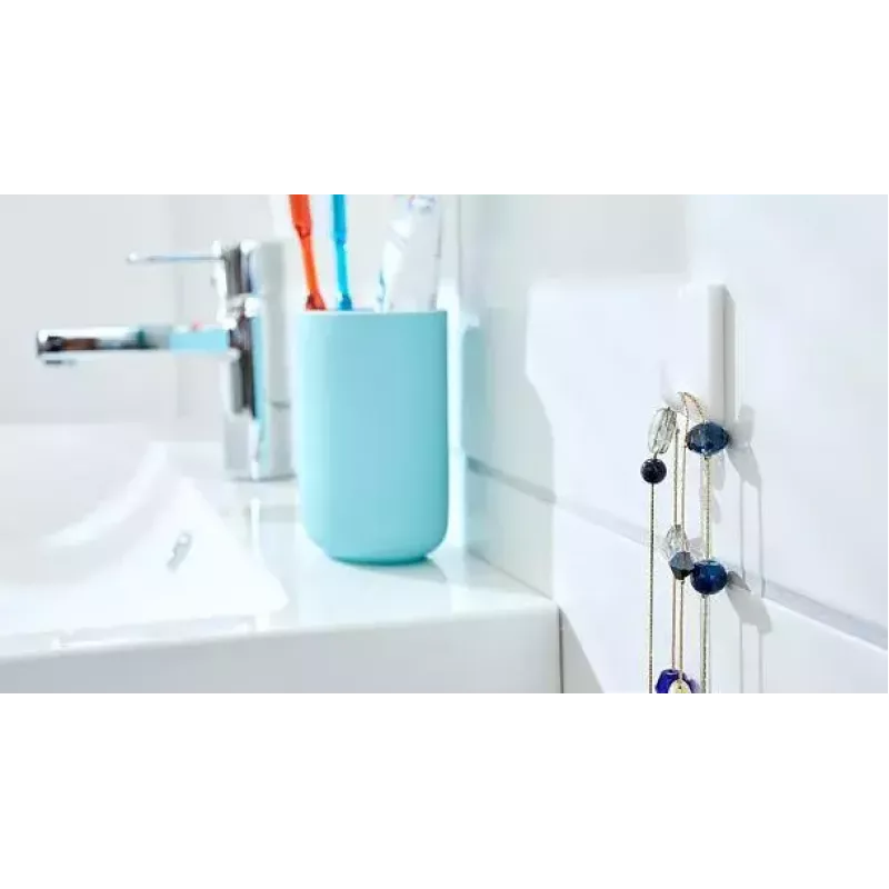 Gancio per asciugamani TESA 57072-00000 per interni bianco 3 pezzi