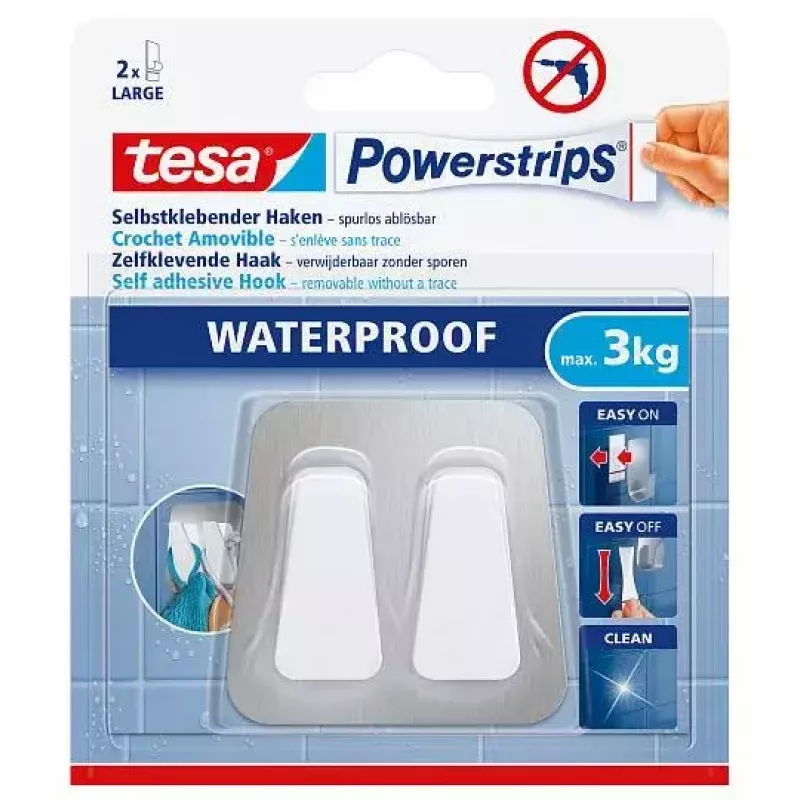 Gancio per asciugamani TESA 59785-00000 per interni acciaio inox bianco
