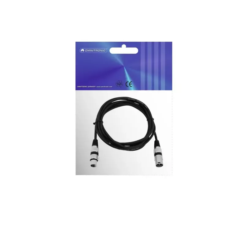 Cavo audio XLR 3 pin Omnitronic 3022047N 3 m nero
