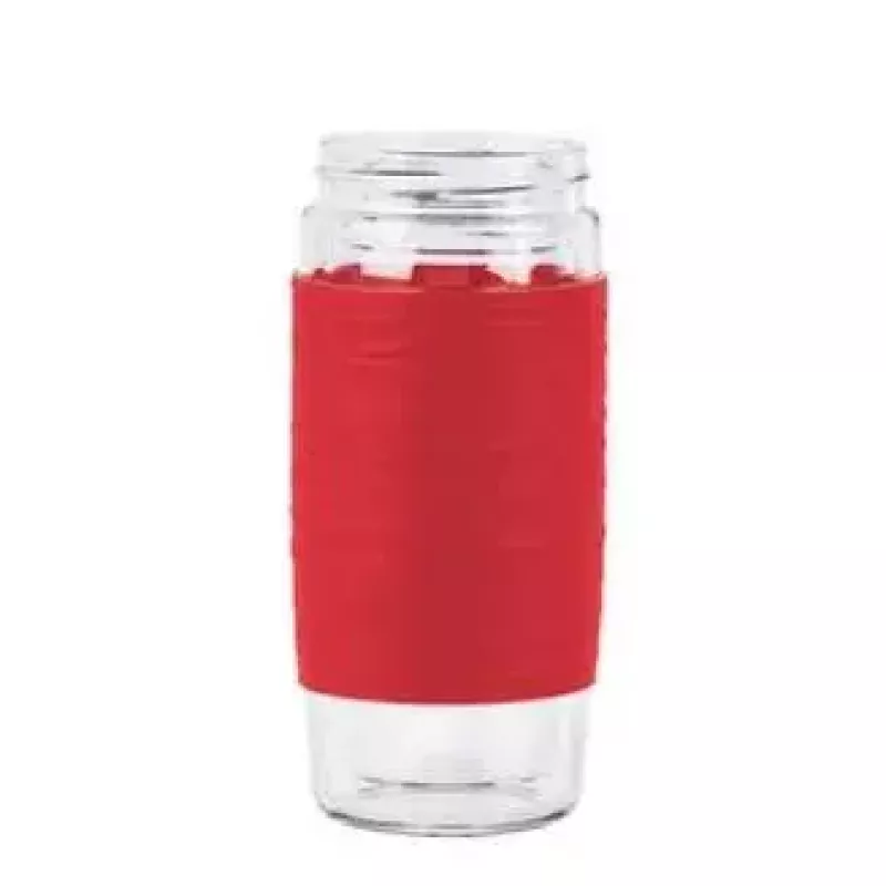 Emsa TEA MUG tazza isotermica con filtro 2-in-1, 420 ml, rosso