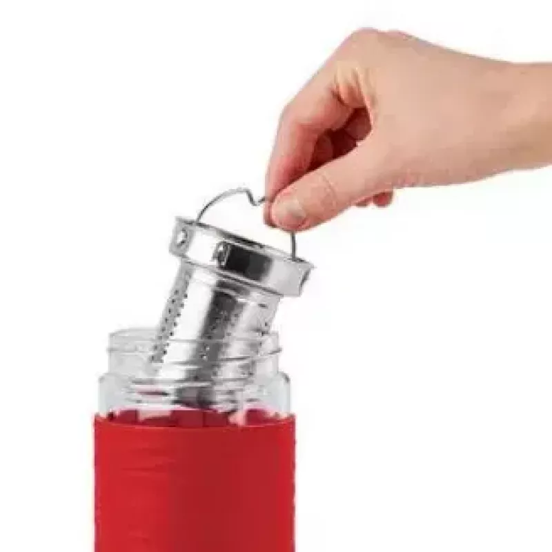 Emsa TEA MUG tazza isotermica con filtro 2-in-1, 420 ml, rosso