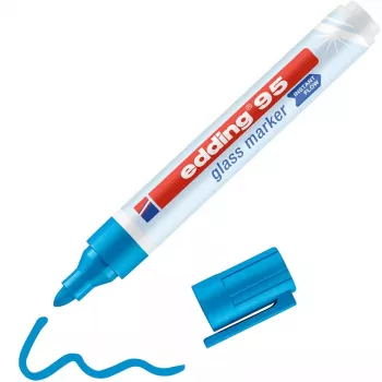 Pennarello per vetro Edding 95 punta bullet blu