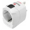 Hama World Travel Pro adattatore da viaggio universale tipo F bianco