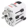 Hama World Travel Pro adattatore da viaggio universale tipo F bianco
