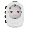 Hama World Travel Pro adattatore da viaggio universale tipo F bianco