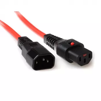 ACT cavo di alimentazione C13 IEC Lock C14 rosso 1,5 m 10 A 230 V