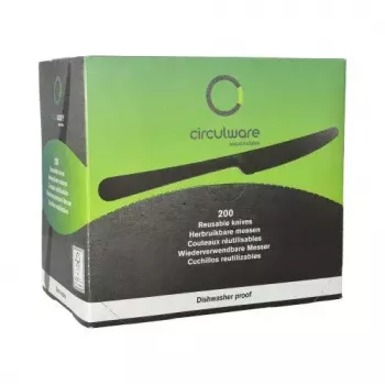Coltello monouso Papstar 96527 nero polipropilene 197 mm 200 pezzi