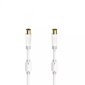 Hama 00205248 cavo coassiale 5 m coassiale bianco