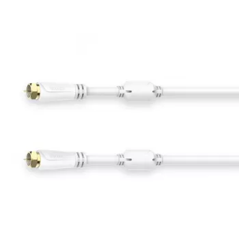 Hama 00205255 cavo coassiale 10 m F bianco