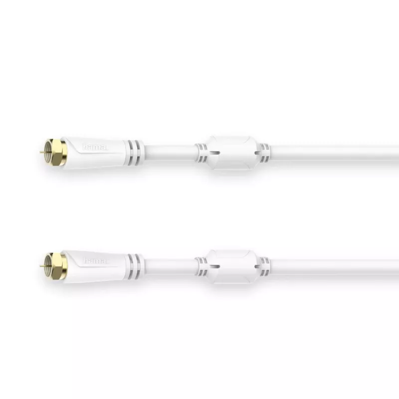 Hama 00205255 cavo coassiale 10 m F bianco