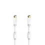 Hama 00205253 cavo coassiale 5 m F bianco