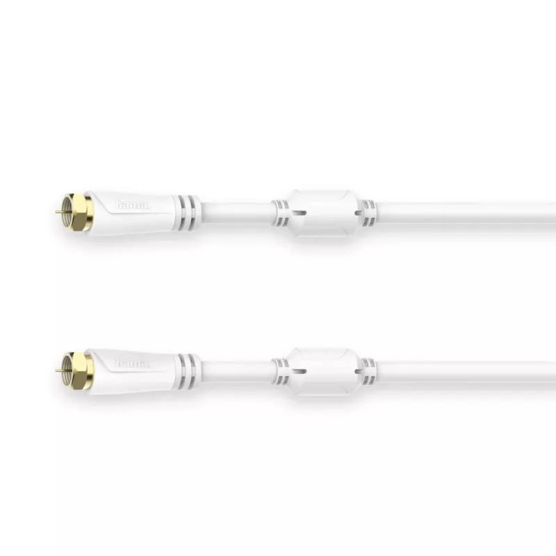 Hama 00205253 cavo coassiale 5 m F bianco
