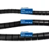 ACT guaina spirale per cavi 20 mm, lunghezza 30 metri, gestione cavi, nero, polivinilcloruro (PVC)