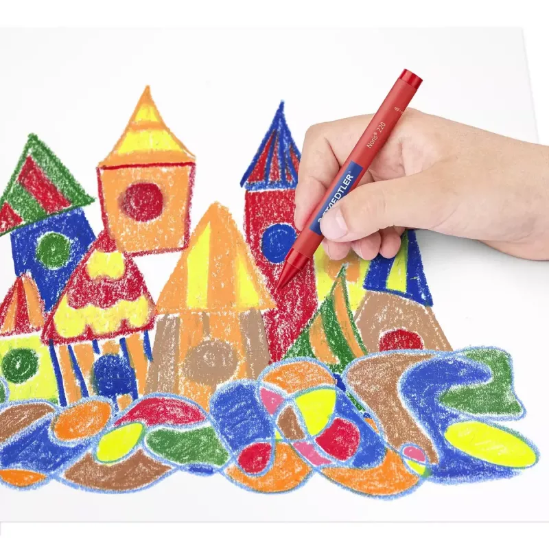 Pastelli a cera Staedtler 220 08 C24, colori assortiti, 24 pezzi
