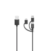 Hama 00200617 Cavo USB USB 2.0 0,75 m USB A USB C/Micro USB A/Lightning nero