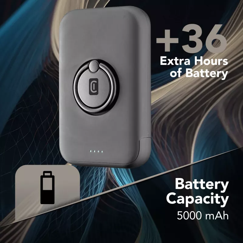 Cellularline Power bank wireless MAG 5000 caricabatterie portatile compatibile con il sistema MagSafe