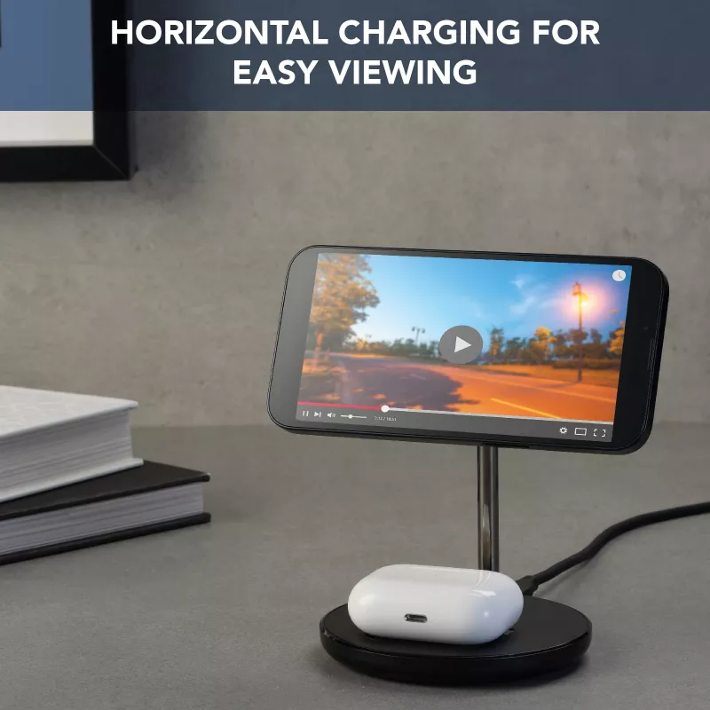Cellularline Mag Duo Wireless Charger stazione di ricarica wireless 2-in-1 per dispositivi Apple