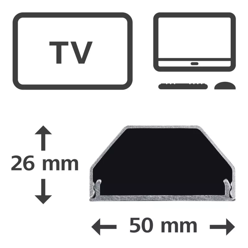 Hama 00220986 Organizer per cavi universale canalina portacavi argento 1 pezzo