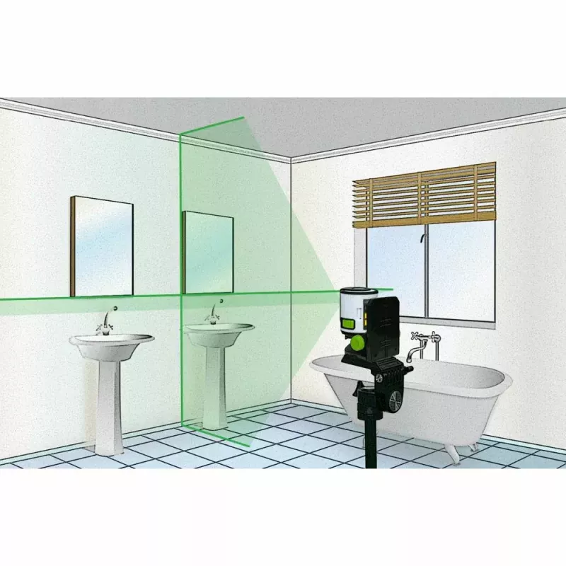 Livella laser a croce Laserliner 081.081E 40 m precisione di autolivellamento 0,5 mm/m