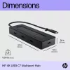 HP 4K USB-C Multiport Hub, USB Type-C, USB Type-C, 10000 Mbit/s, 3840 x 2160, nero, 65 W