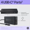 HP 4K USB-C Multiport Hub, USB Type-C, USB Type-C, 10000 Mbit/s, 3840 x 2160, nero, 65 W