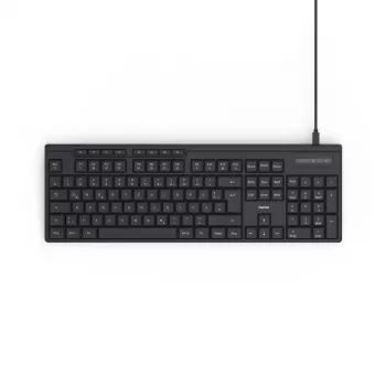 Hama CK-200 tastiera Home/Office USB QWERTZ tedesco nero