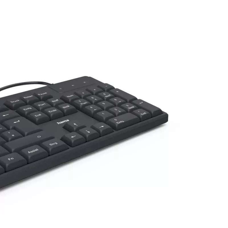 Hama CK-200 tastiera Home/Office USB QWERTZ tedesco nero