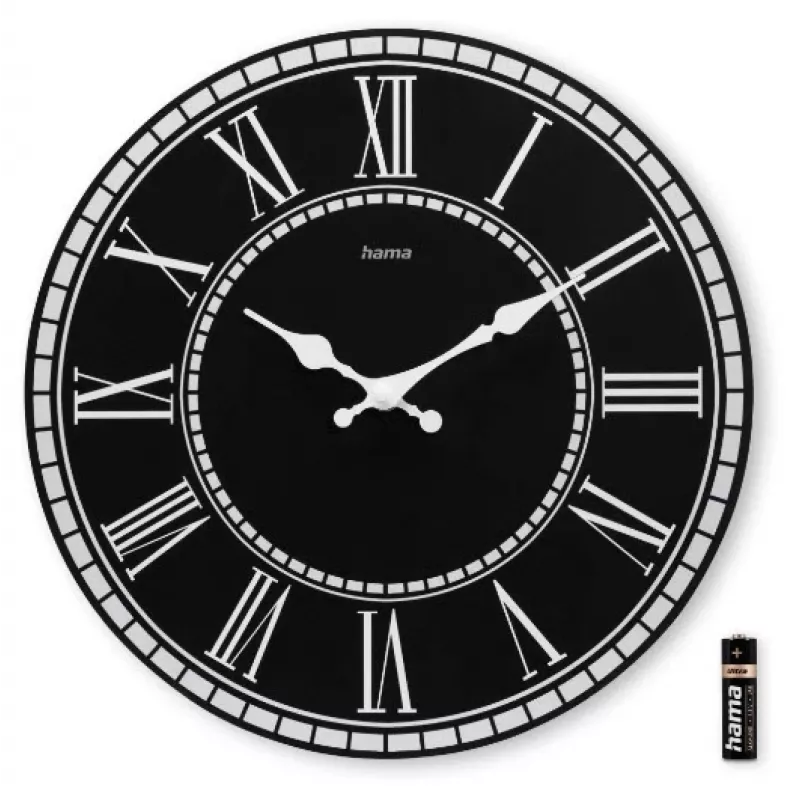 Hama Rab orologio al quarzo rotondo nero
