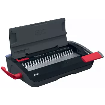 Rilegatrice manuale a pettine GBC CombBind® CB12, 165 fogli, nero, rosso