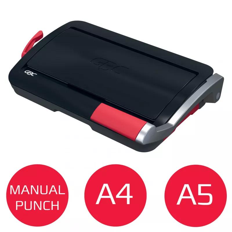 Rilegatrice manuale a pettine GBC CombBind® CB12, 165 fogli, nero, rosso