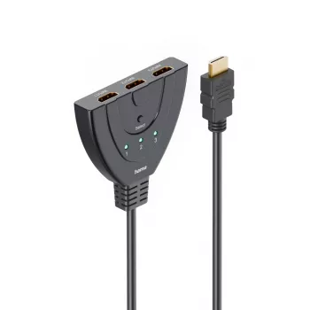Hama 4K switch HDMI 3x1, 3x HDMI femmina a 1x HDMI maschio (00205101)