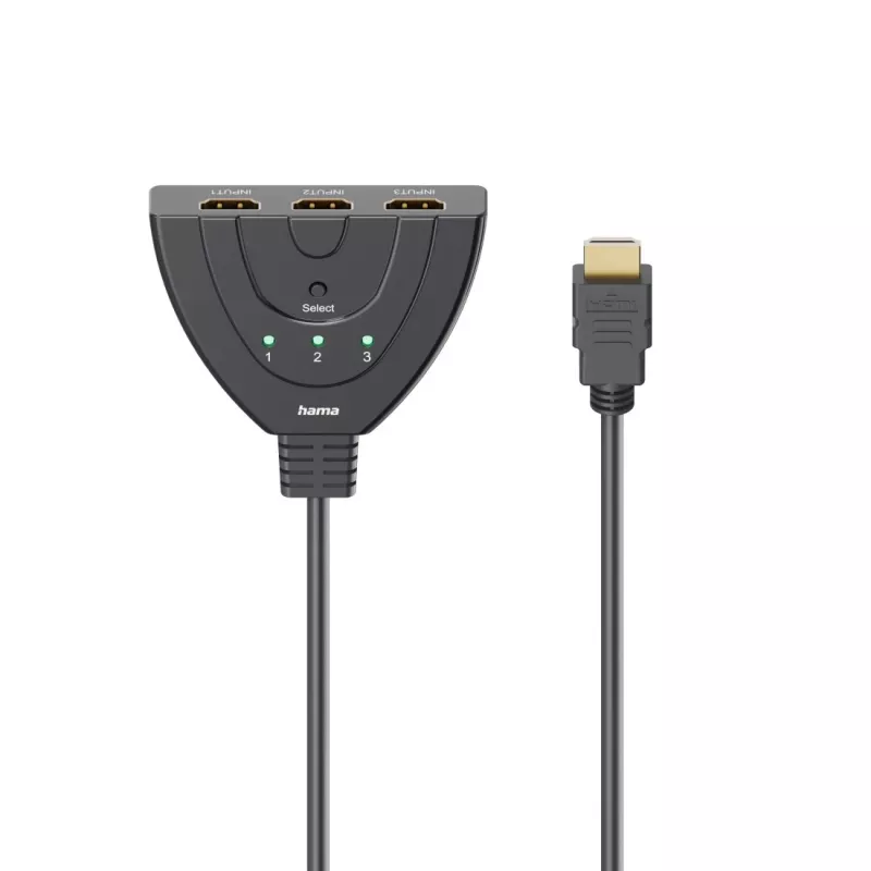 Hama 4K switch HDMI 3x1, 3x HDMI femmina a 1x HDMI maschio (00205101)