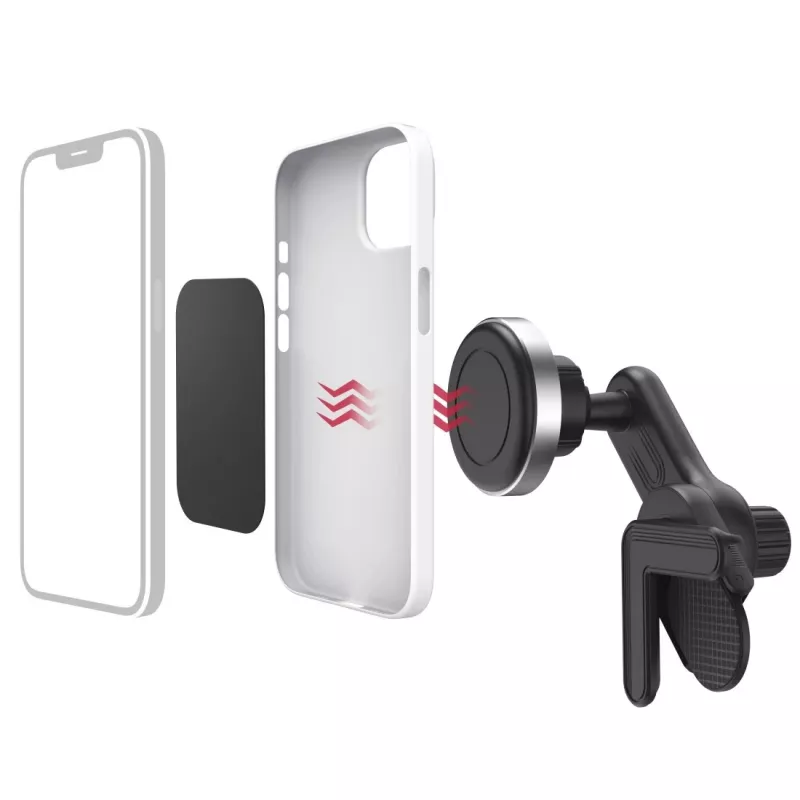 Hama 00201988 supporto attivo per cellulare/smartphone nero, argento