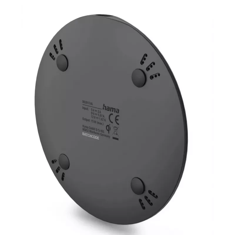 Hama 00201746 caricabatterie mobile smartphone nero AC ricarica wireless funzione ricarica rapida uso interno