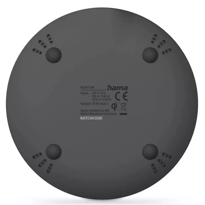 Hama 00201746 caricabatterie mobile smartphone nero AC ricarica wireless funzione ricarica rapida uso interno
