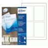 Avery Quick&Clean C2318-25i cartoncini, 82,6 x 127 mm, 260 g/m², bianco, 100 cartoncini (25 fogli x 4)