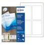 Avery Quick&Clean C2318-25i schede, 82,6 x 127 mm, 260 g/m², bianco, 100 schede (25 fogli x 4)