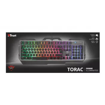 Tastiera da gaming Trust GXT 856 Torac USB QWERTZ tedesco nero RGB LED