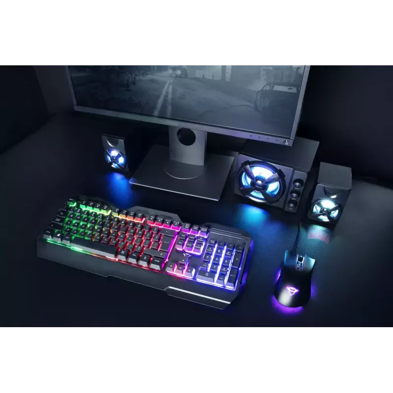 Tastiera da gaming Trust GXT 856 Torac USB QWERTZ tedesco nero RGB LED