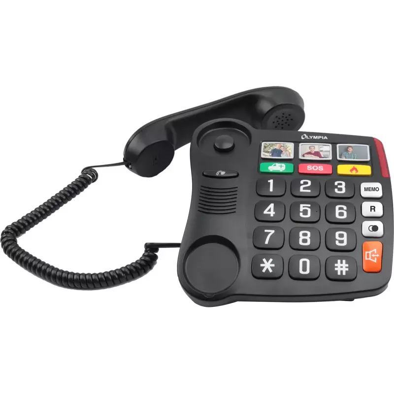 Telefono analogico Olympia 4500 nero bianco