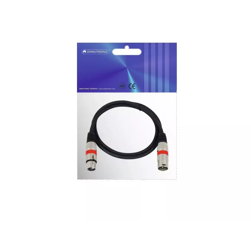 Cavo audio Omnitronic 30220406 1 m XLR 3 poli nero